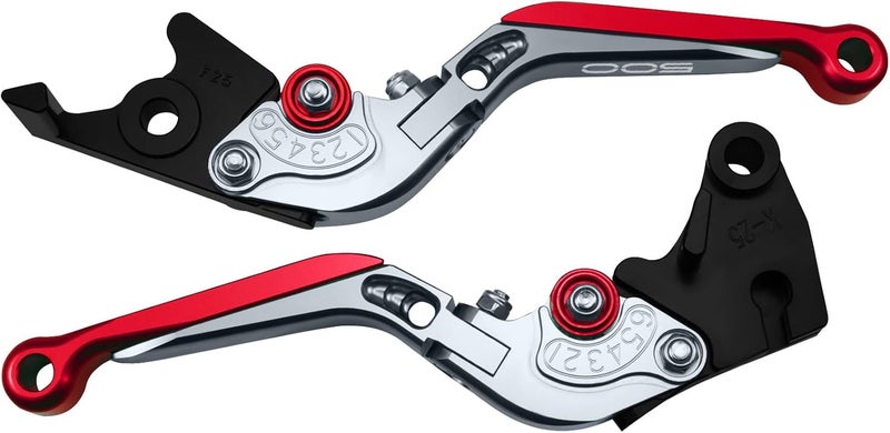 XIDAODIT for Kawasaki NINJA500 Ninja 500 Z500 Z 500 SE 2024 2025 Motorcycle Clutch Lever Adjustable Handlebars Brake and Clutch Levers Set (Red) - Image 4
